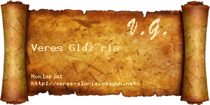 Veres Glória névjegykártya